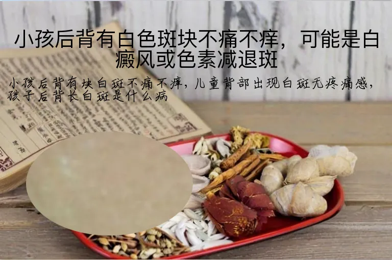 小孩后背有白色斑块不痛不痒，可能是白癜风或色素减退斑